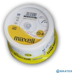 Maxell CD-R 700 MB 52x PRINTABLE CAKE 50