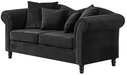 Sofa 2-osobowa tapicerowana grafitowa Gryf