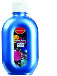 Farba plakatowa metaliczna niebieska 300ml - Keyroad