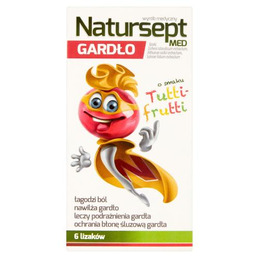 NATURSEPT MED GARDŁO Lizaki tutti-frutti, 6 lizaków