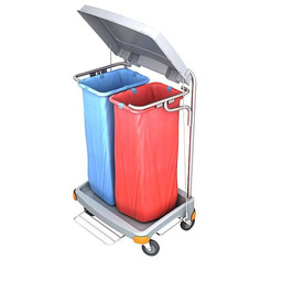 Wózek na odpady z tworzywa sztucznego z pedałem