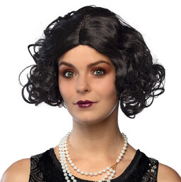 Peruka Retro czarna - 1 szt.