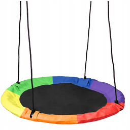 Huśtawka ogrodowa bocianie gniazdo Romek multikolor 60 cm