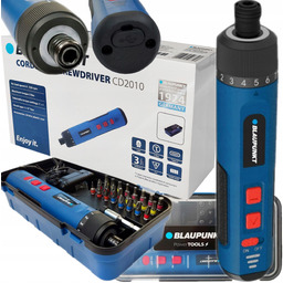 Wkrętak Elektryczny Śrubokręt Akumulatorowy 4V Blaupunkt Zestaw 26