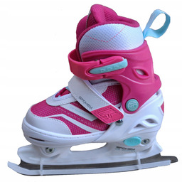 Łyżwy Figurowe Regulowane Rozmiar 35-38 Biało-różowe Wentylacja Buta