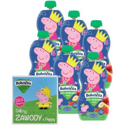 Zestaw BoboVita Świnka Peppa Mus jabłko i truskawki