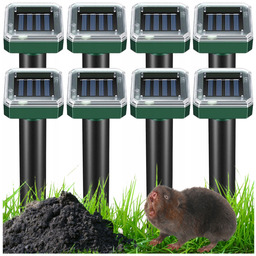 8x Odstraszacz Solarny Na Krety Gryzonie Myszy Nornice