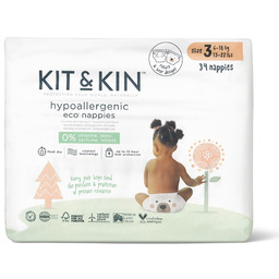 Pieluszki Jednorazowe 3 Maxi (6-10 kg) Miś/Króliczek Hipoalergiczna