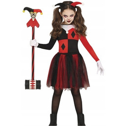 Kostium dziecięcy Harley Quinn bluzka spódniczka błazen 97-114cm