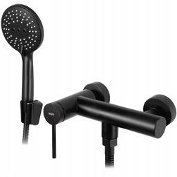 Bateria Clif Prysznicowa Ścienna Czarny Mat Black Matt