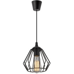 Lumes Czarna loftowa pojedyncza lampa wisząca C2-P24
