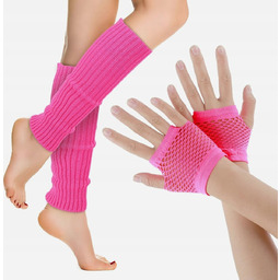 OCIEPLACZE NA NOGI RĘKAWICZKI KABARETKI NEONOWE DOROŚLI UNISEX