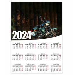 Kalendarz Plakatowy Ścienny 2024 Rok 50x70cm Royal Enfield