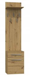 Wieszak, szafka na obuwie, duo, 50x35x180 cm, dąb