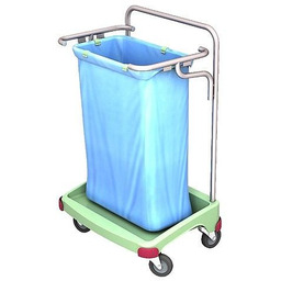 Antybakteryjny pojedynczy wózek na odpady z tworzywa sztucznego