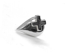 Kropla krwi-wpinka srebrna