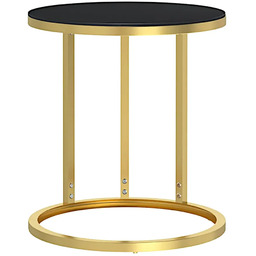 Elior Nowoczesny stolik boczny z czarnym blatem M8-B56