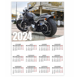 Kalendarz Plakatowy Ścienny 2024 Rok 50x70cm Harley Davidson