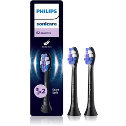 SONICARE Philips końcówki do szczoteczki SENSITIVE S2 Czarne