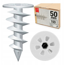 Kołek wkręcany do styropianu wkręt ślimak spiralny kotwa