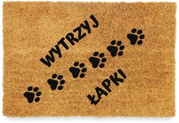 Wycieraczka kokosowa "WYTRZYJ ŁAPKI"