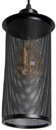 Wisząca lampa Midnight Abigali-ZAE27 Abigali siatka tuba czarna