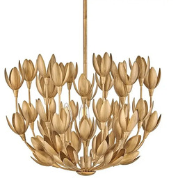 Quintiesse Wiszący żyrandol nad stół Flora QN-FLORA3-GD