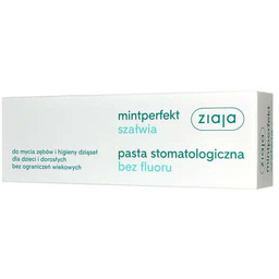 Ziaja Mintperfekt, pasta do zębów bez fluoru, szałwia,