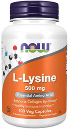Now Foods L-Lysine 500mg - 100 Tabletes