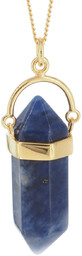 Skorulski Jewellery, Naszyjnik, Sodalit sopel w okuciu