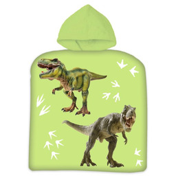 Ponczo Ręcznik Dino Dla Dzieci 50X100 Kaptur