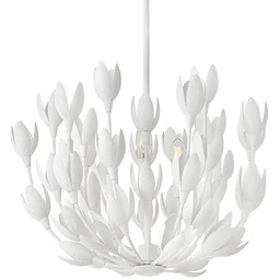 Quintiesse Żyrandol do salonu Flora QN-FLORA3-WHT kwiaty metalowe