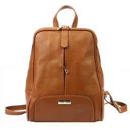 MiaMore Damski miejski pojemny plecak skóra naturalna