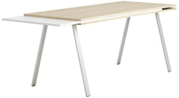 Biurko BOARDS Wood, 1700 x 750 mm, biały