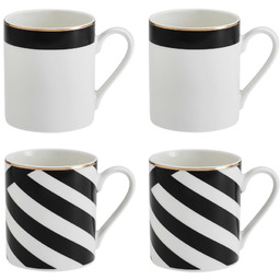 Mikasa Luxe Deco Zestaw 4 kubków z porcelany