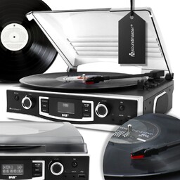 Gramofon Soundmaster Z Radiem Fm Odtwarzacz CD 33/45/78