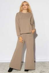 SPODNIE TEDDY - BRĄZOWY