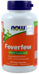 Now Foods Feverfew 100K Zmniejsza Bóle Migrenowe