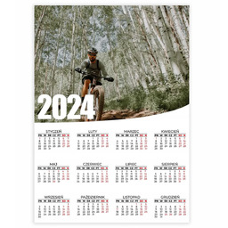 Kalendarz Plakatowy Ścienny 2024 Rok 50x70 cm Rower