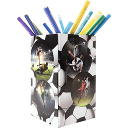 HERMA 19732 piórnik piłkarski, składany, solidny kartonowy uchwyt