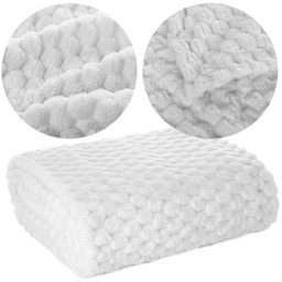 Koc 70 x 160 Mikrofibra Design Cindy6 Biały
