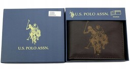 Portfel męski skórzany skóra U.S. Polo Assn. poziomy