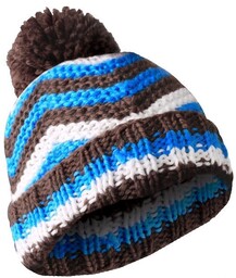 czapka zimowa MASTERDIS - BEANIE ZIG ZAG brown/turquoise