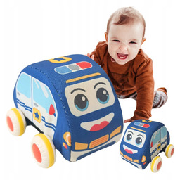 SMILY PLAY Miękkie auto radiowóz miękki samochód pojazd
