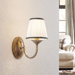 Lampa Ścienna Lindby, Lumiel, ściemnialny, antyczny mosiądz, salon,
