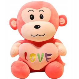 PLUSZOWA MASKOTKA MAŁPKA MAŁPA PODUSZKA LOVE SERCE
