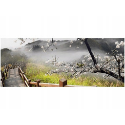 100x40cm Kwitnąca wiśnia obraz drewno