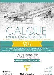 Clairefontaine 97133C  Blok klejony papier kalka, A4