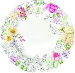 PORCELANOWY TALERZ PŁASKI OBIADOWY Queen s Garden -