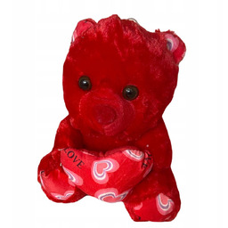 PLUSZOWY MIŚ CZERWONY LOVE WALENTYNKI 28cm